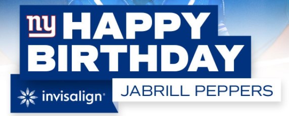 Giants celebrate Jabrill Peppers birthday presented by invisalign